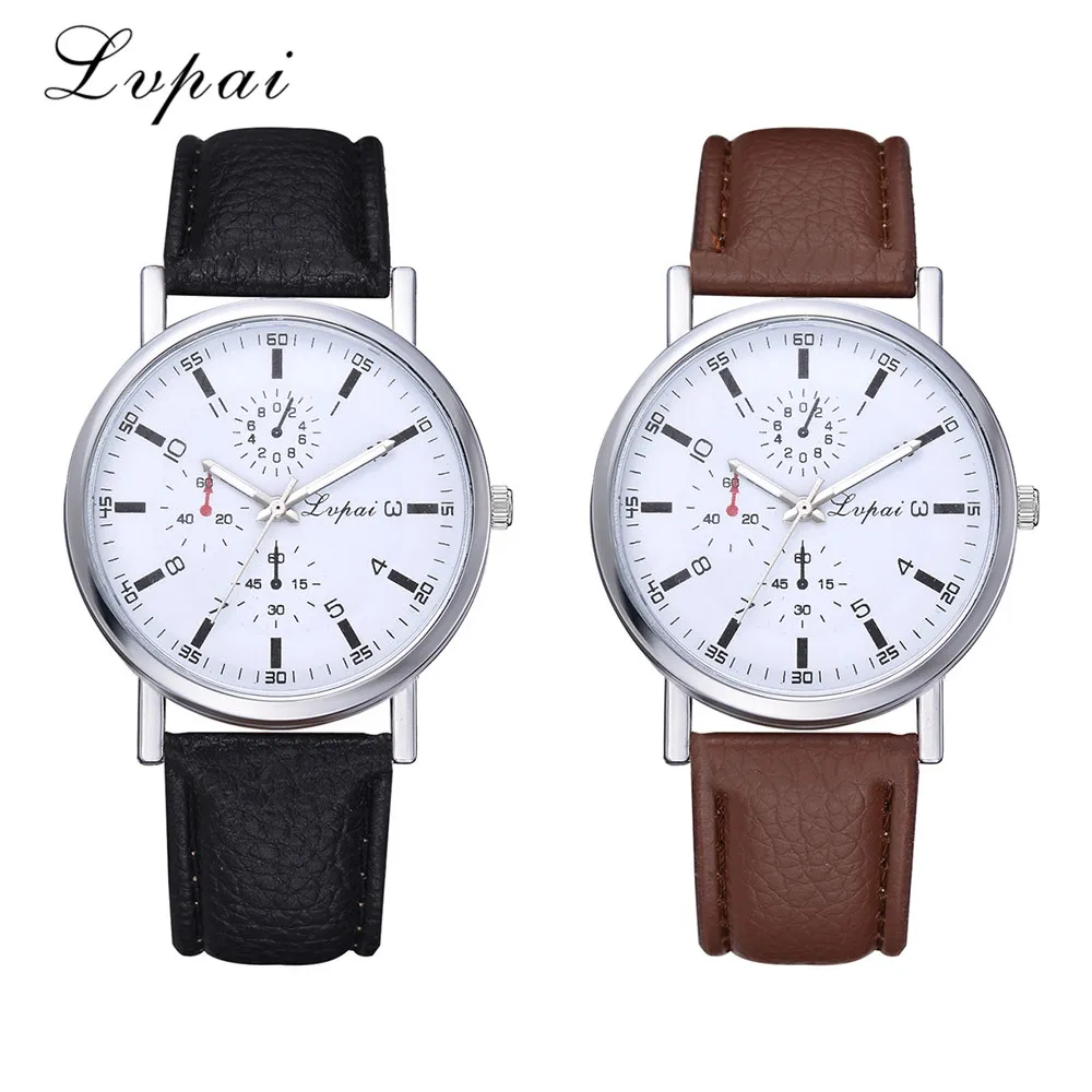 

Quartz Watch For Men Fashion Business Wrist Watch Round Dial Leather Strap Wristwatch Gift For Boyfriend Relogio Masculino