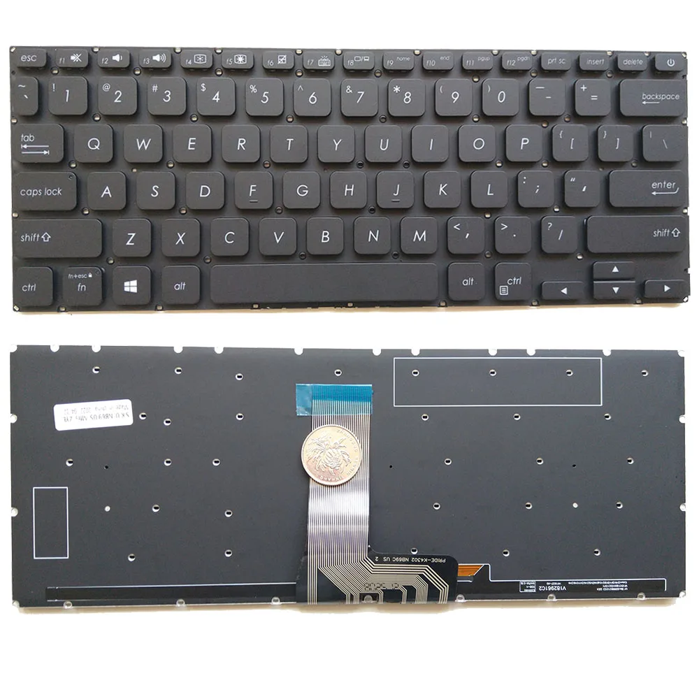 Клавиатура ноутбука США с подсветкой для ASUS F412D F412DA F412FA F412UA