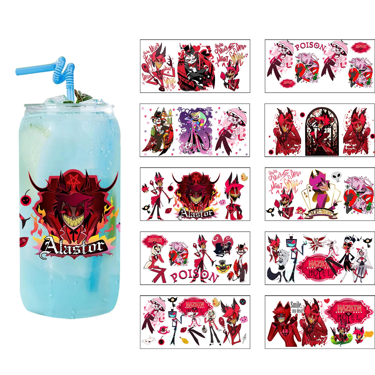 Ужасы аниме серии easy peel водонепроницаемые наклейки сделай сам Ретро красота 3D