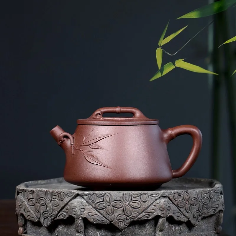 

Zanghutianxia Yixing Фиолетовый Глиняный чайный горшок ручной работы чайный набор кунг-фу чайный набор бамбуковый сегмент одиночный чайный горшок с...