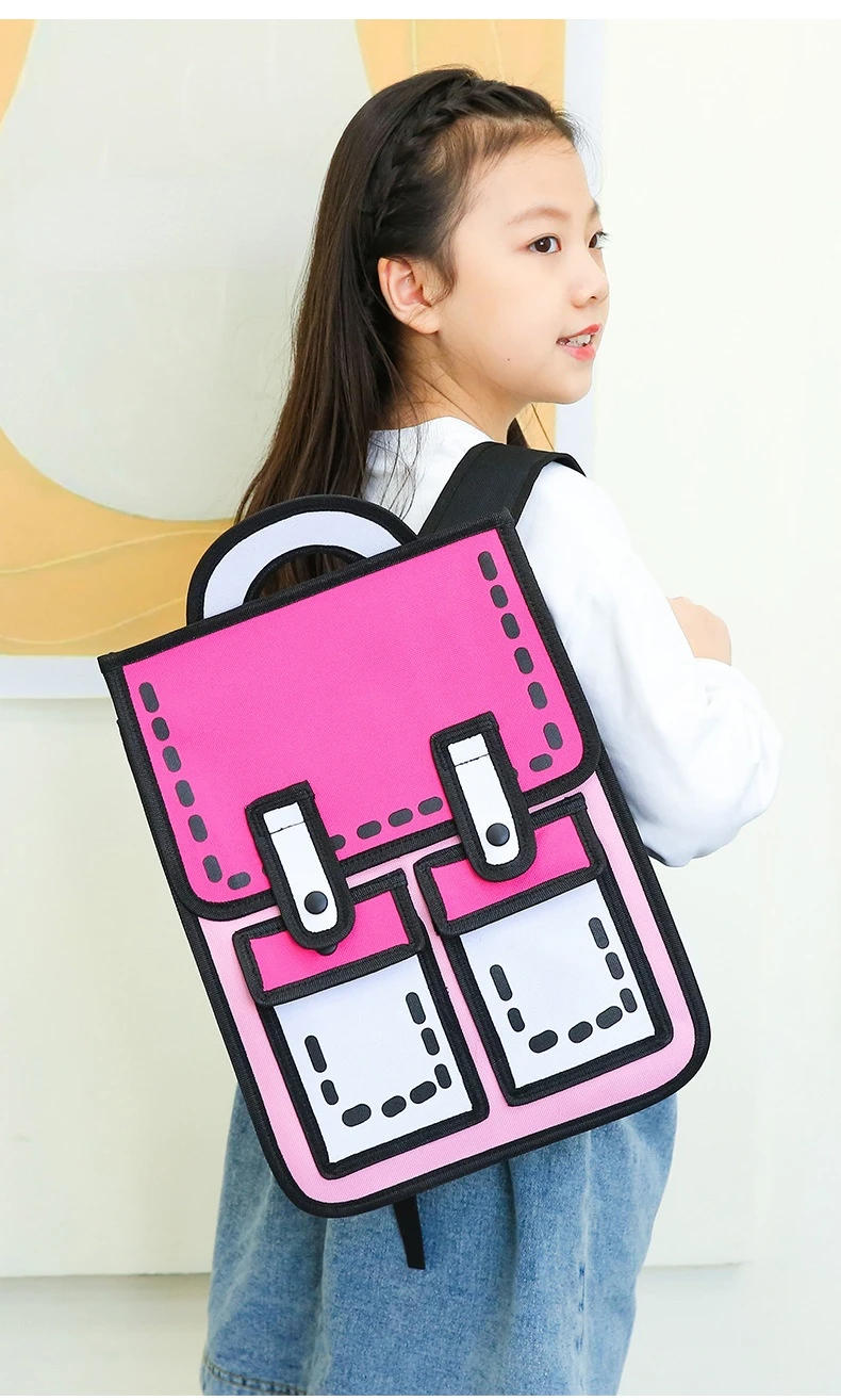 Children DIY Schoolbags for Boys Girls New Primary School Students Backpack In Kindergarten Large Capacity for Travel