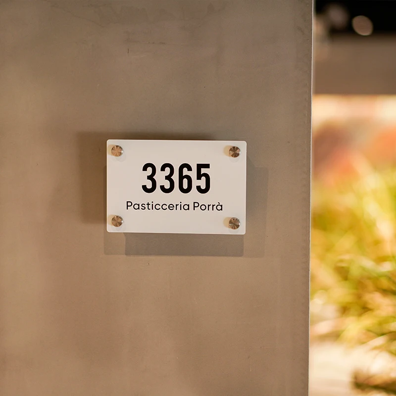 Letrero de metal de hierro para exteriores, tablero de dirección digital para el buzón de la calle, número de casa
