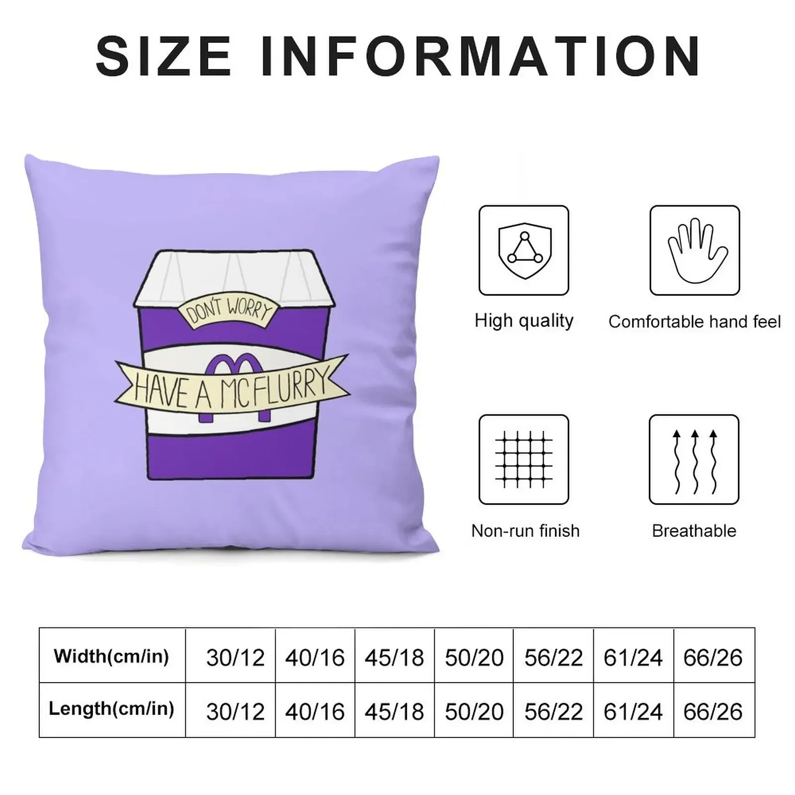 Не волнуйтесь есть McFlurry Декоративная подушка Наволочки