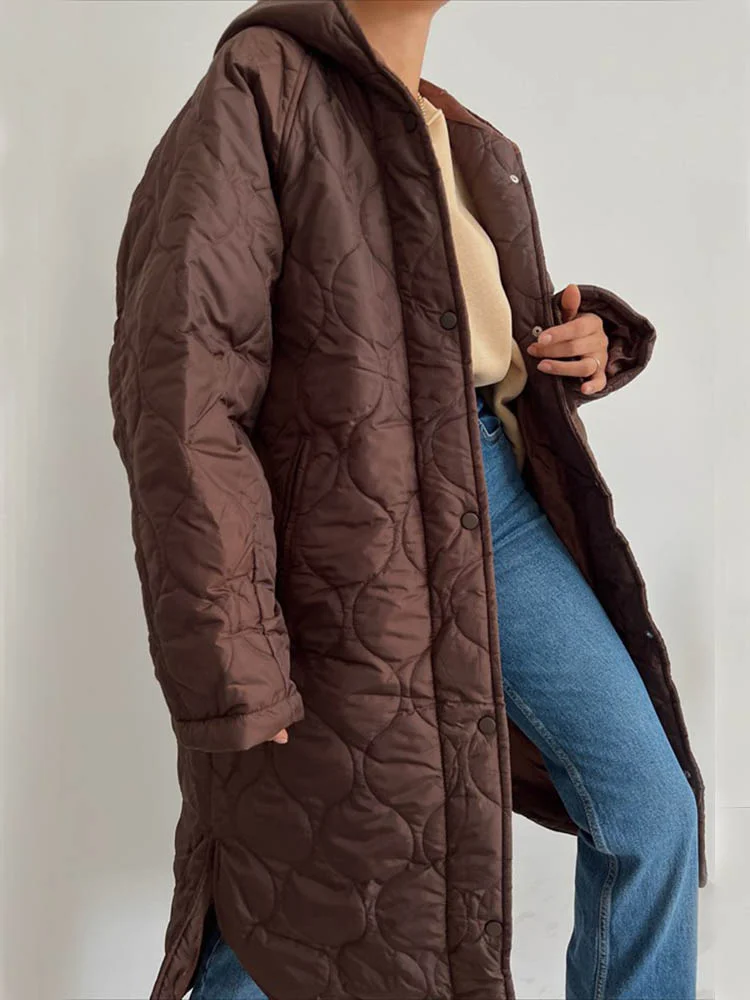 Casual Thick Warm White Oversized Argyle Hoodies Parka Coats Women 2022 Winter Fashion Khaki Jackets Outwear Ladies Streetwear