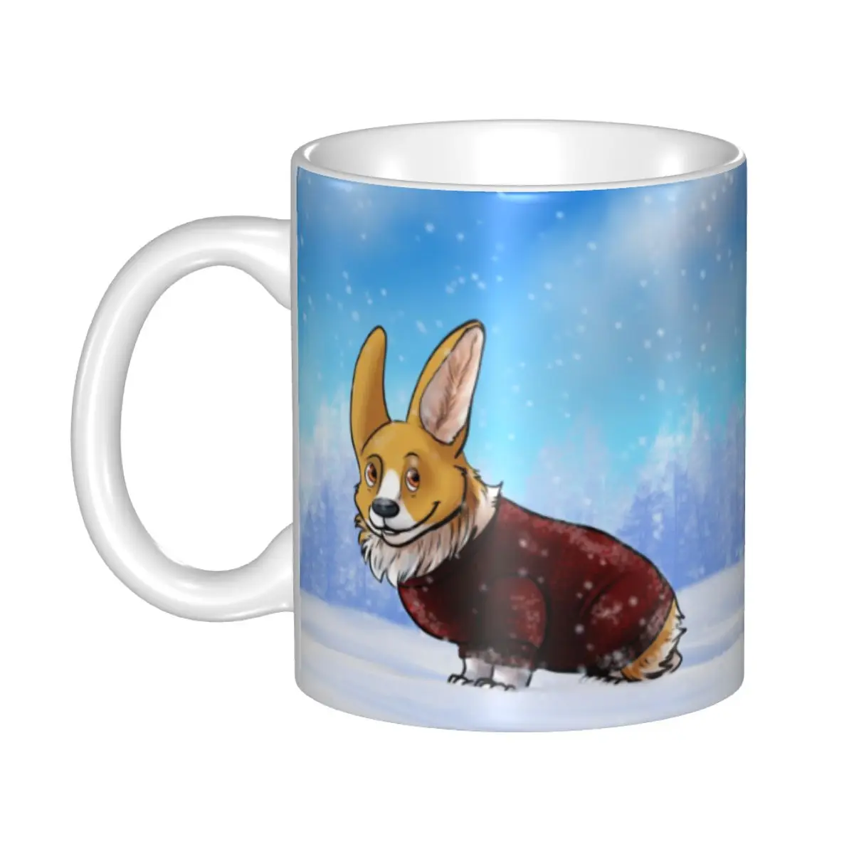 

Custom Sweater Pembroke Welsh Corgi Coffee Mug DIY Cute Dog Ceramic Milk Tea Cup Outdoor Work Camping Cups And Mugs