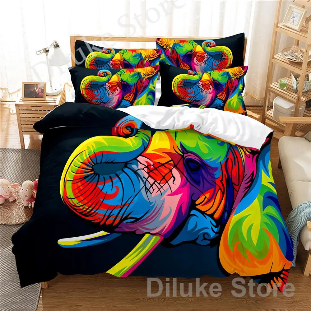 

3d Elephant Bedding Set Queen Bedding Duvet Cover Set Bedding Set Bed Cover Cotton Queen Bedroom Bed Cover Set Bed Set Bedding