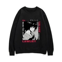 japanese anime death note print sweatshirt l kira ryuk sweatshirts regular men women original pullover streetwear man sportswear