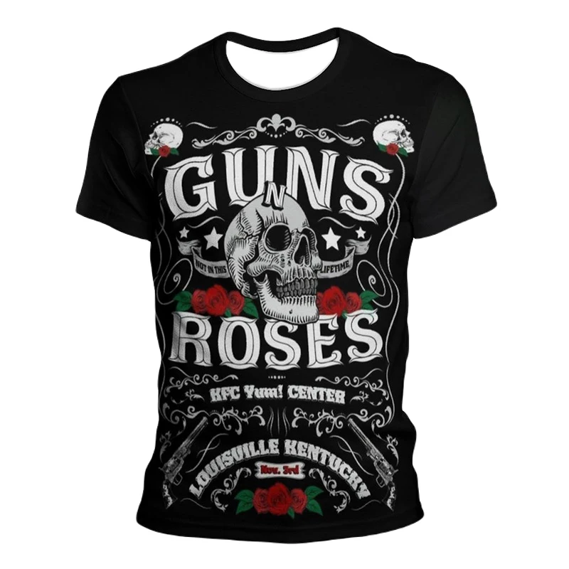 

Футболка с принтом "Guns N Roses", "череп", для мужчин и женщин, в стиле хип-хоп, панк, жесткий рок, уличная одежда, летняя популярная винтажная Повседневная футболка с коротким рукавом