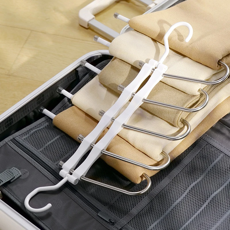 5 в 1 складные вешалки для брюк из нержавеющей стали