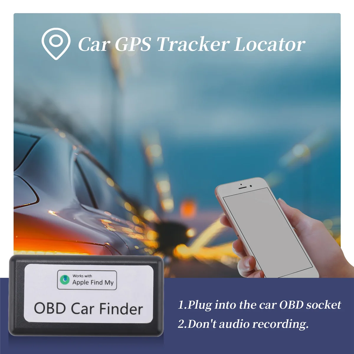 Мини-автомобильный GPS-трекер OBD Автомобильный GPS-монитор Локатор Find My APP GPS