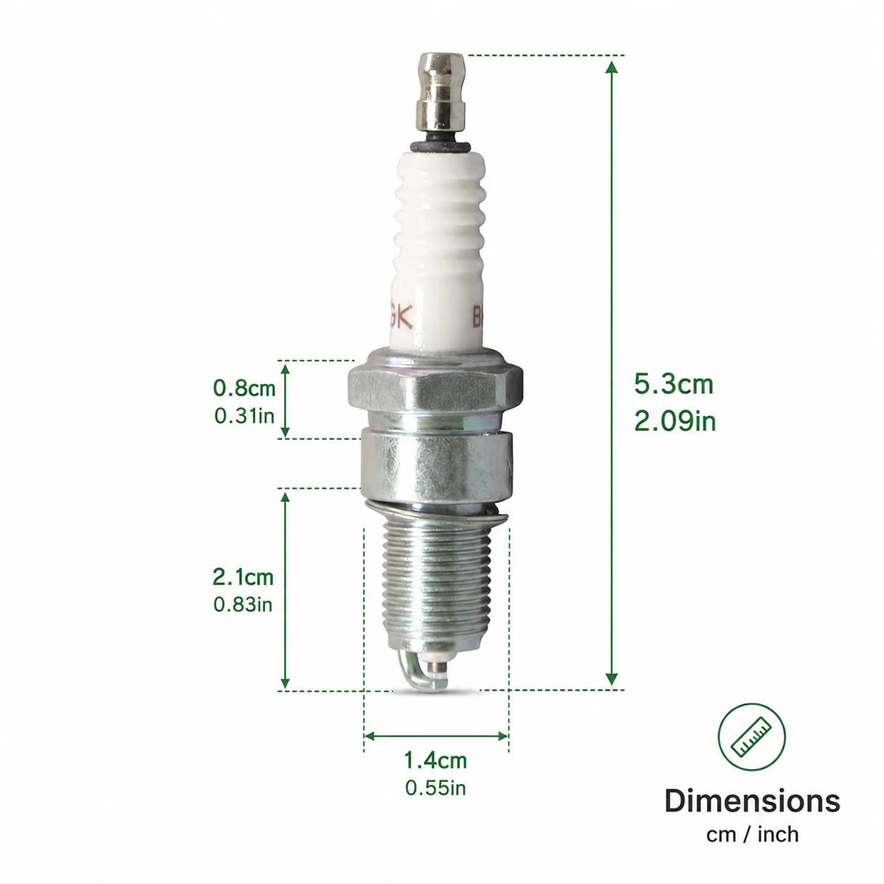 Комплект из 2 свечей зажигания для Honda 98079-55846 BPR5ES, замена NGK 7734, Torch F5RTC, для генераторов и газонокосилок GX160 GX120 GXV160 (art.: 3920db13004fd) - 3920db13004fd