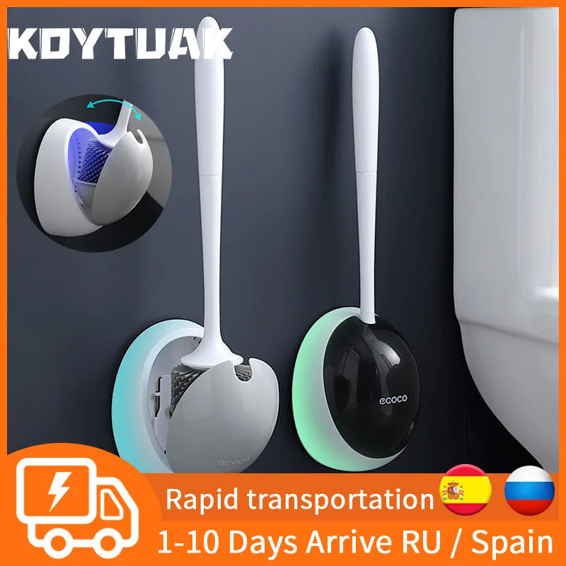

Wall Hanging Toilet Brush WC Accessories Durable Household No Dead Corners Toilet Cleaning Brush Silicone Bathroom Accessories