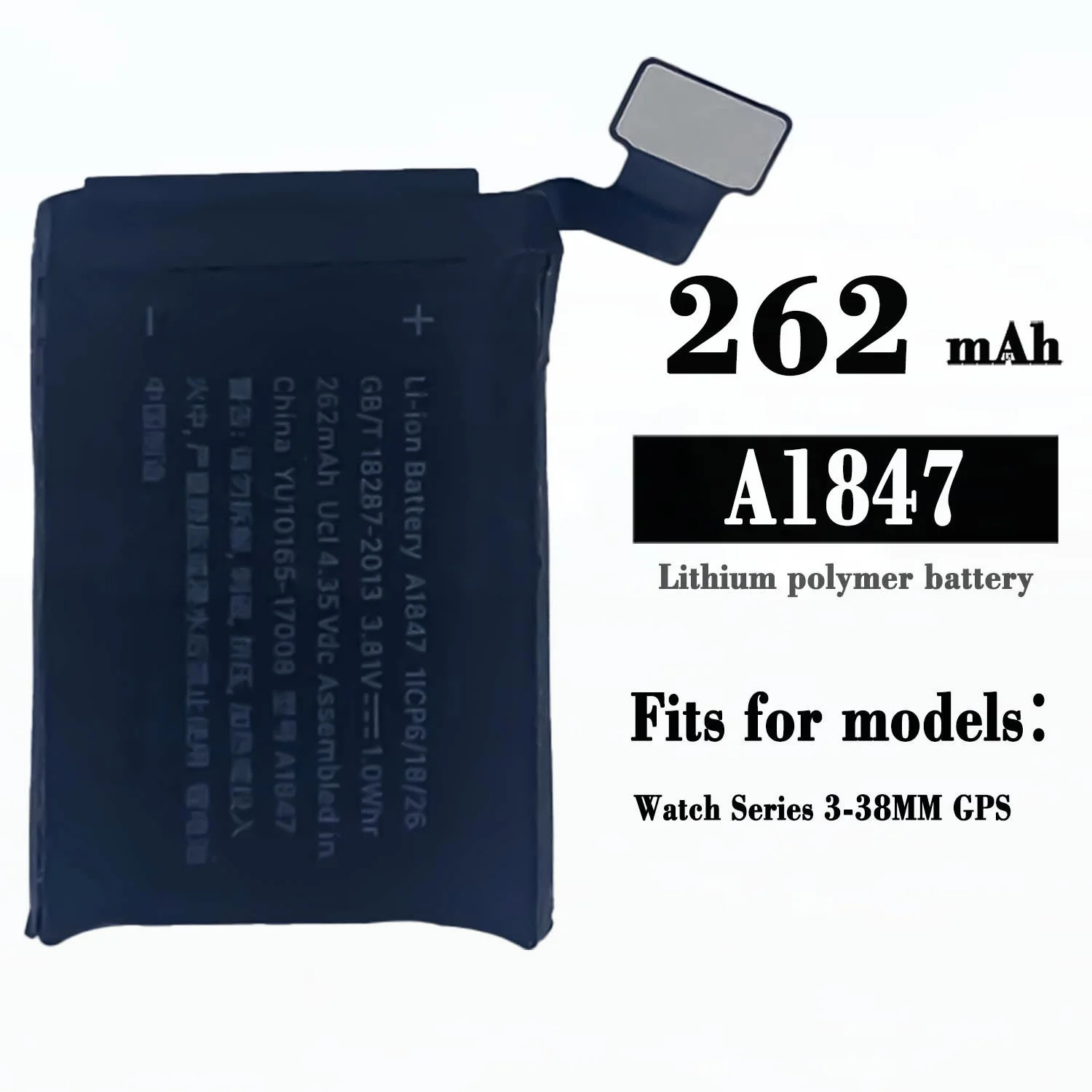 

100% оригинальный сменный аккумулятор для часов Iphone Watch Series 3 GPS 38 мм A1847 новые высококачественные подходящие батареи