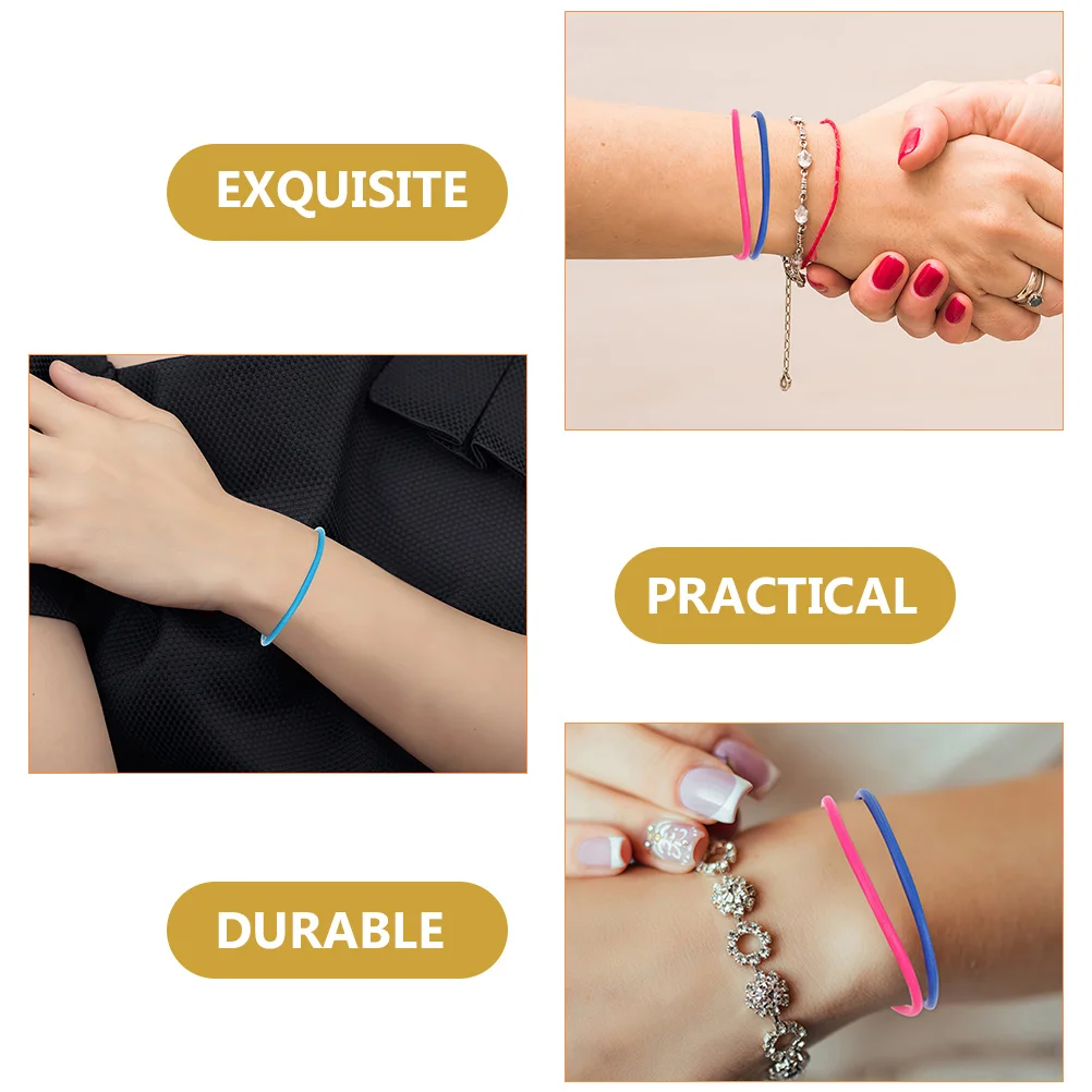 

Silicone Bracelet DIY Wrist Bands Decorative Bracelets Skin-friendly Elastic Wristband Unisex Kids