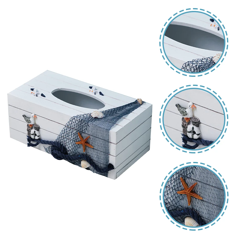 

Коробка для салфеток, держатель для салфеток, чехол, бумажный Органайзер в морском стиле, декоративный диспенсер, стеллаж для демонстрации, ...