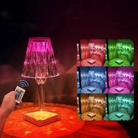 romantic diamond crystal night lamps table decor light usb rechargeable night lamps touch control restaurant bar bedside lamp