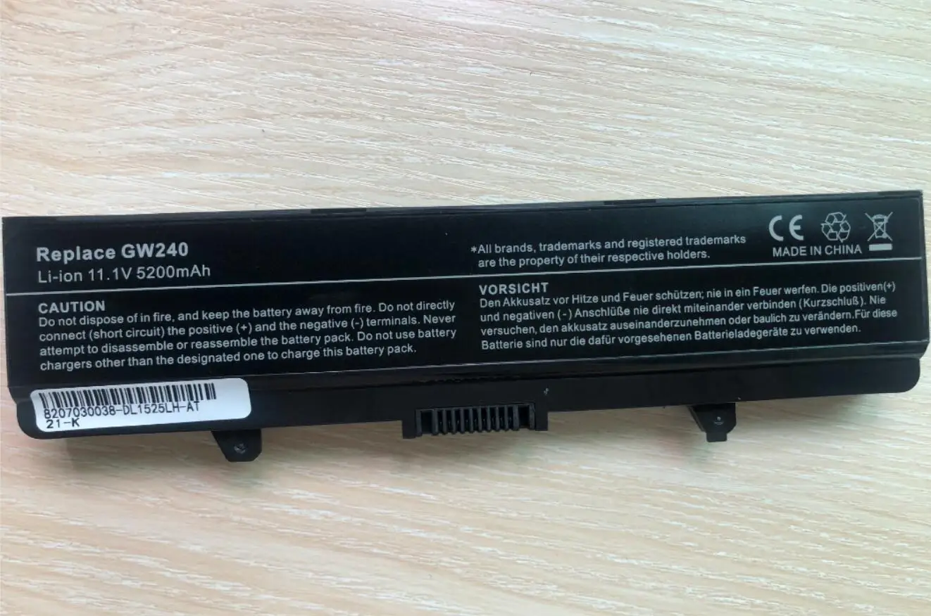 Новый аккумулятор для ноутбука Dell IInspiron 1525 1526 1545 1546 1440 1750 0RU586 0RW240 0UK716 0WK371 0WK379 0WK380