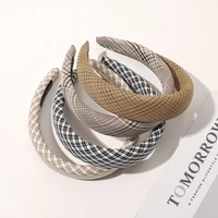 fashion fancy lattice sponge hairband for women vintage college style fashion temperament hair accessories headband
