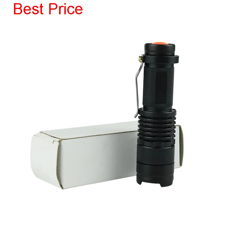 

100Pcs Edc Mini Zoom Flashlight Telescopic Focusing Lighting Flashlight