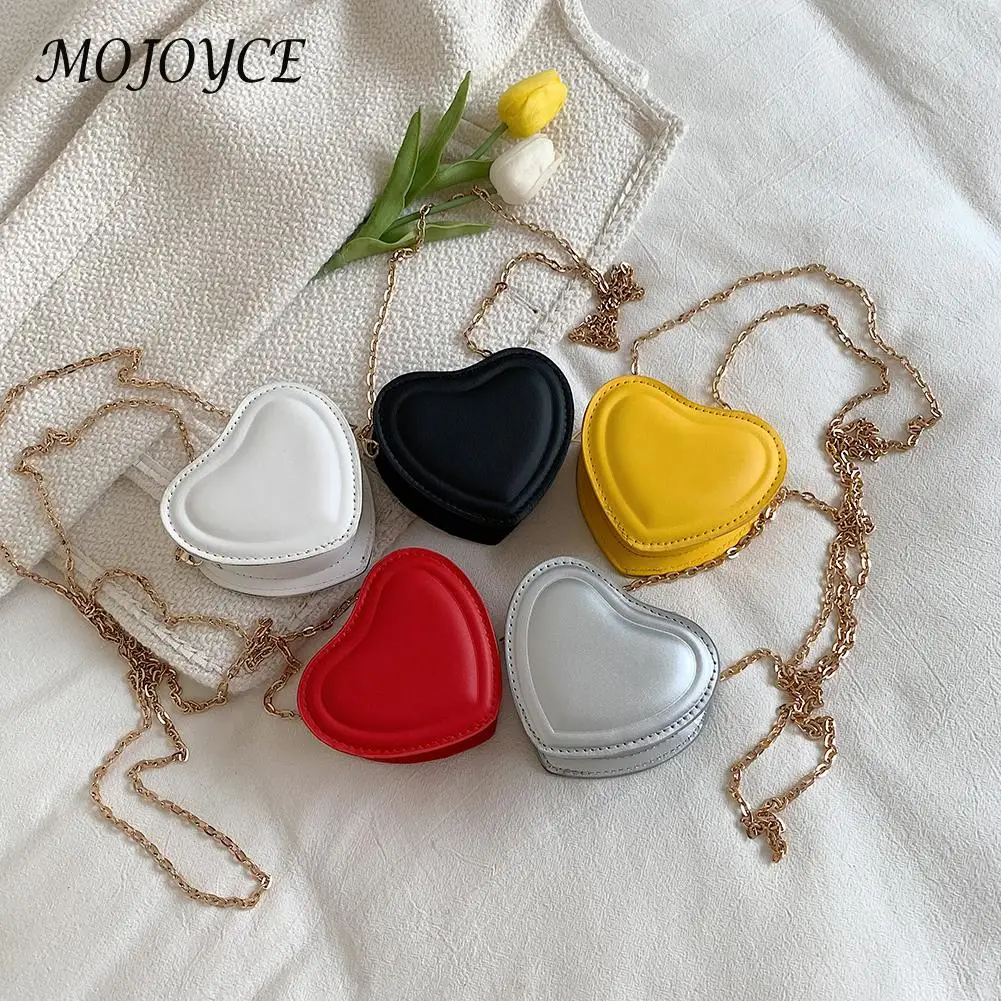 

Mini Shoulder Messenger Bag Love Heart Shaped PU Leather Women Kids Girl Fashion Crossbody Handbags Gift For Women's 2022 Trend
