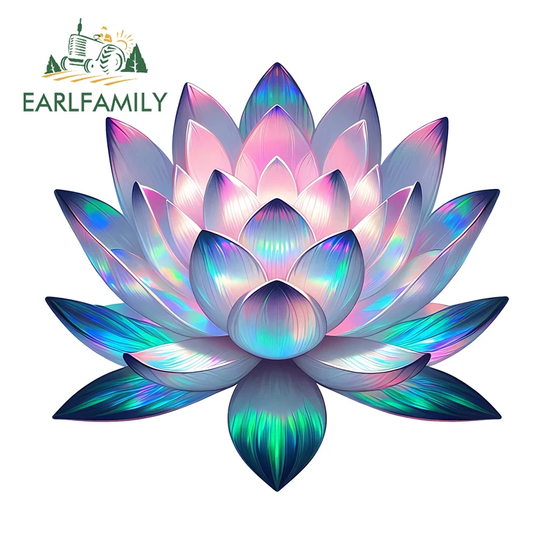 

EARLFAMILY неоновый красивый лотос автомобильная наклейка цветы зеркало заднего вида скутер наклейка стакан креативные декоративные аксессуары для ноутбука