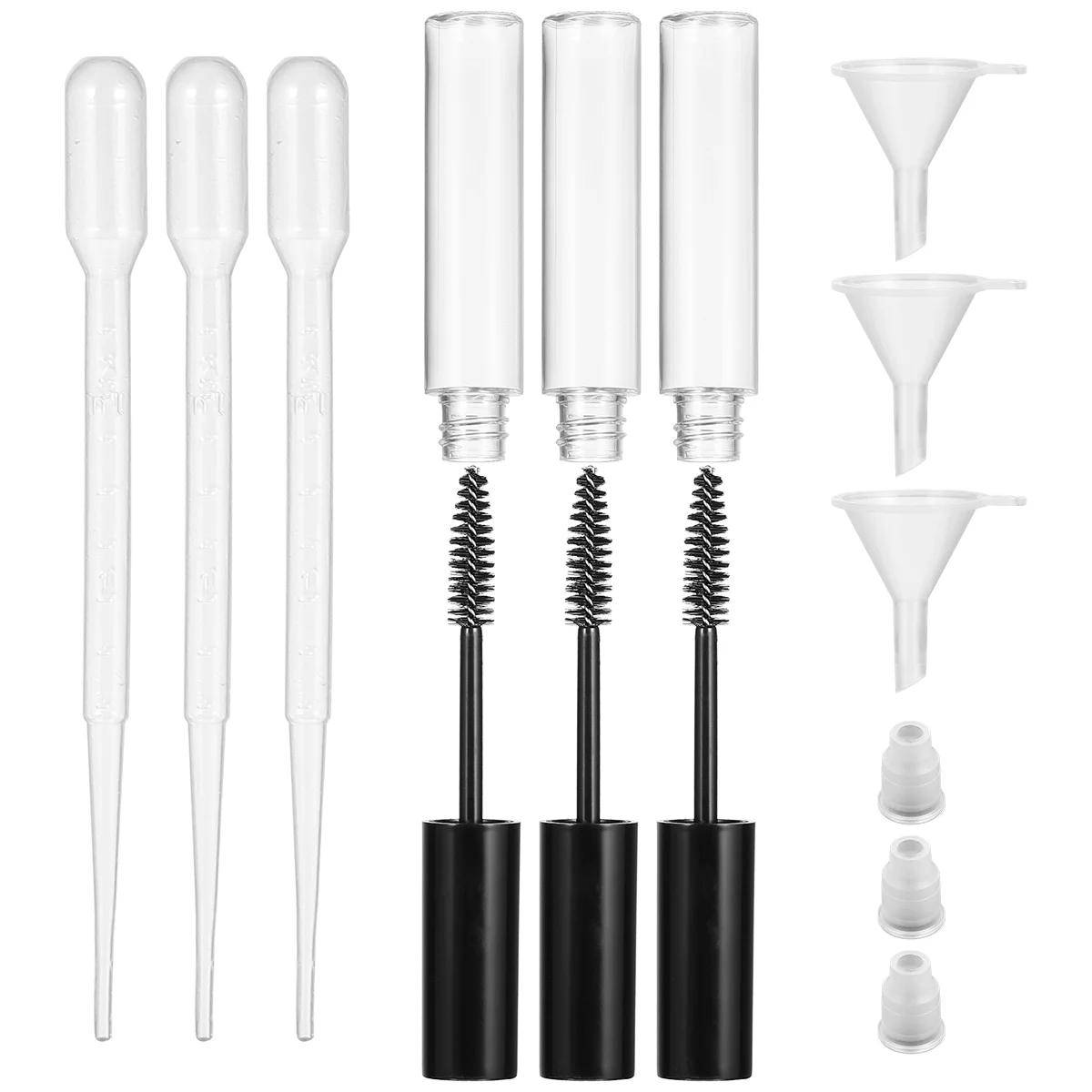 

Mascara Tube Bottle Empty Eyelash Container Lip Cream Eyeliner Wand Gloss Refillable Toiletries Traveltubesdiy Clear Black