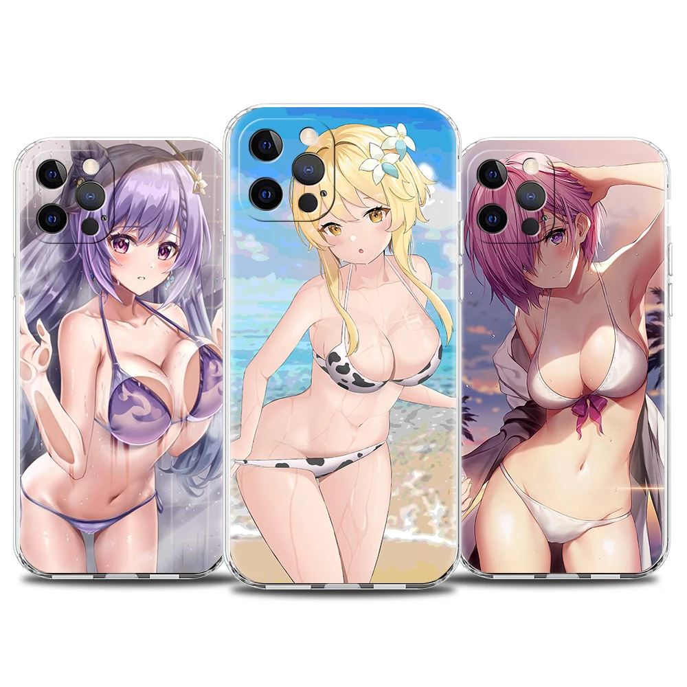 

Genshin Impact Hentai Sexy Case for iPhone 13 12 Pro Max Cover Transparent Soft for iPhone 11Pro Max 7 8 Plus X XS XR SE2020 TPU
