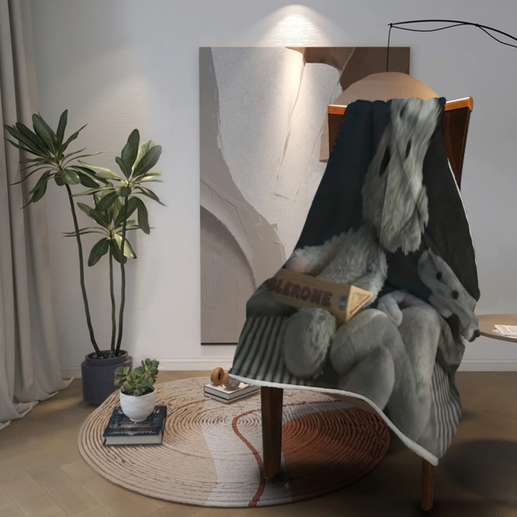 Удобное одеяло медведь альфа-медведь и Сэм из фланцы пушистое мягкое украшение