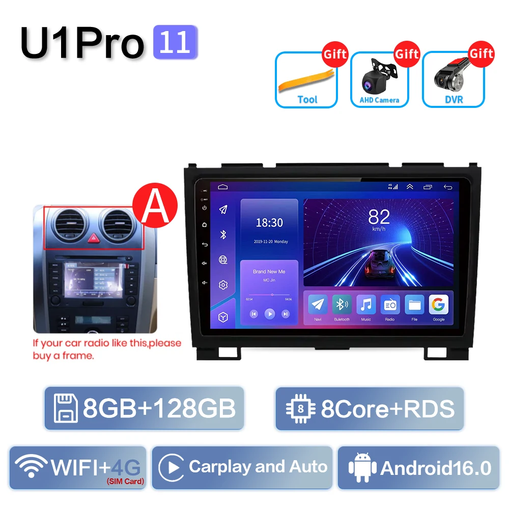 

Автомагнитола для GREAT WALL Hover Haval H3 H5 2011-2016, мультимедийный видеоплеер, навигация GPS, Android 13 Carplay