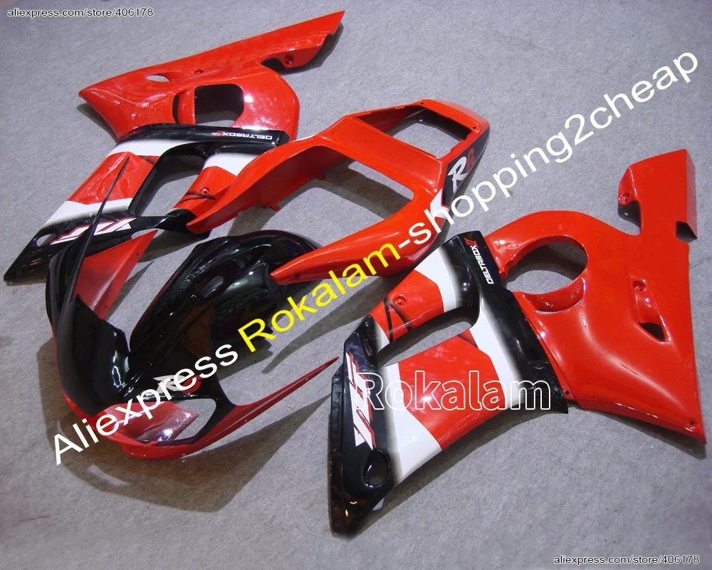 

YZF600 R6 98-02 Комплект кузова для Yamaha YZF R6 1998-2002 спортивный велосипед Красный Черный Обтекатели (литьё под давлением)