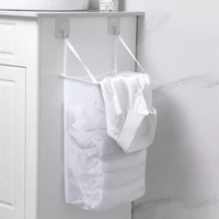 20221pcs wall mounted mesh laundry basket bathroom dirty clothes basket portable foldable transparent clothes storage baskets