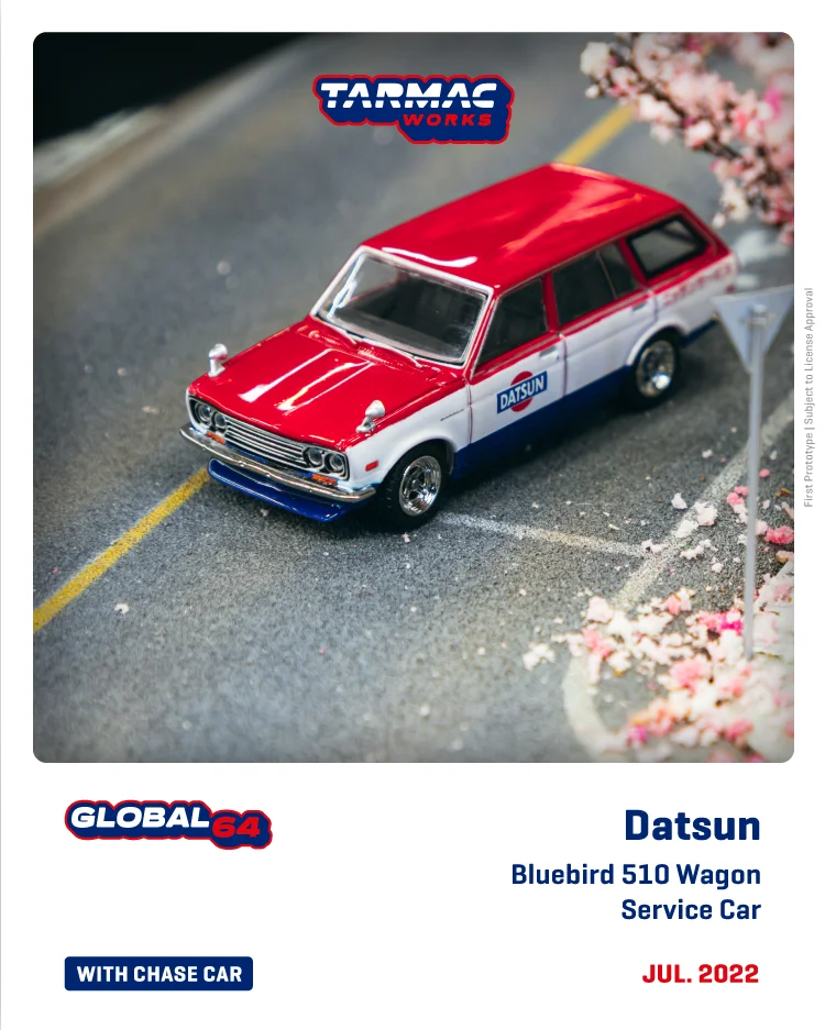 

Tarmac Works 1:64 Datsun Bluebird 510 Wagon Service Car Diecast Model Car