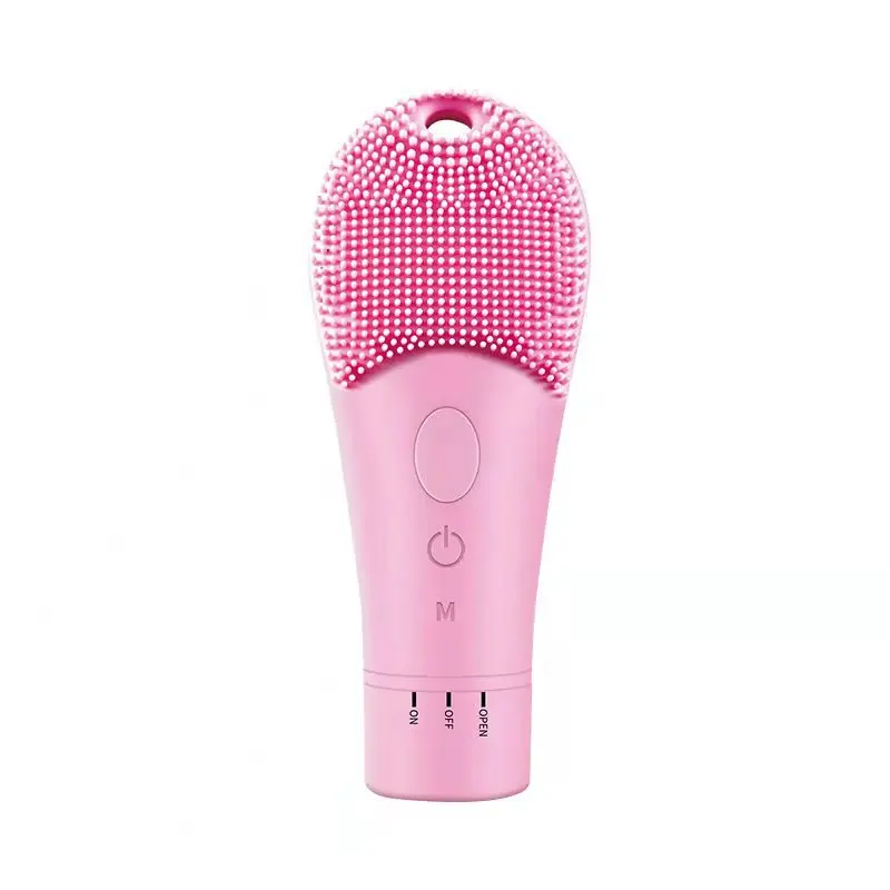 

Electric Facial Cleansing Skin Care Face Brush Ultrasonic Silicone High Frequency Vibration Heating Massager Pore Cleaning