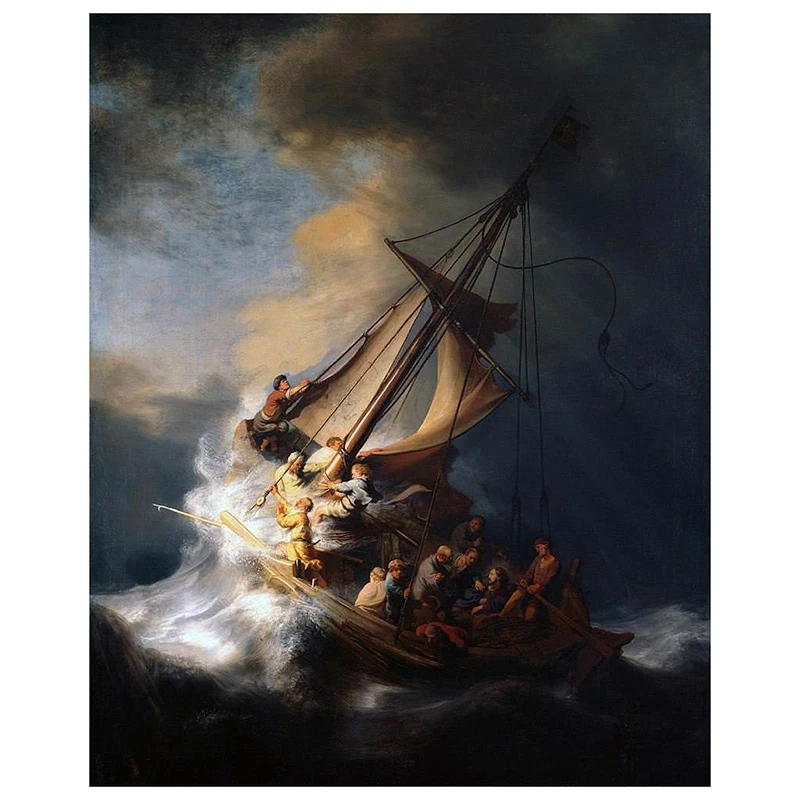 

Алмазная живопись «сделай сам», алмазная вышивка, Круглый Алмаз из смолы, вышивка крестиком, домашний декор стен, Рембрандт, риджей Ван