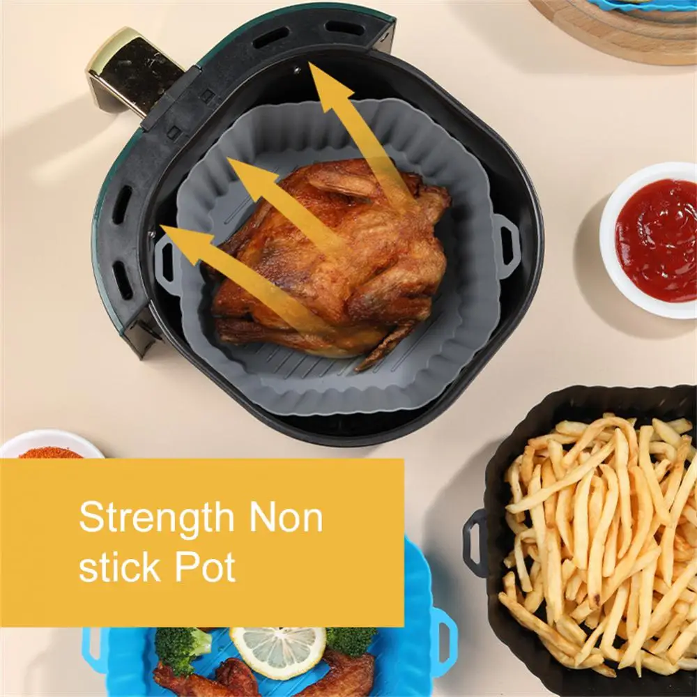 

Silicone Fried Chicken Basket Mat 2 Types 3d Safe Cooking Air Fryers Oven Baking Tray Airfryer Mold Airfryer Oven Baking Tray