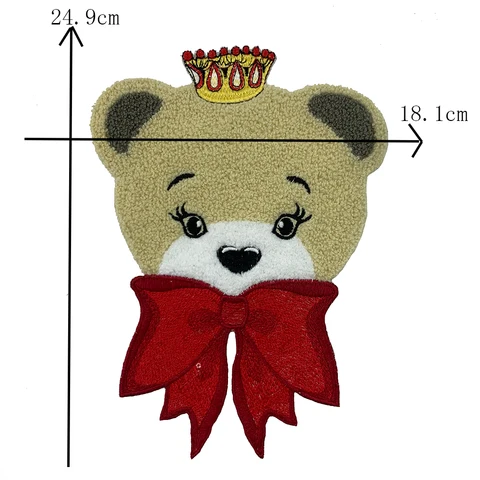 Вышивка медведем мультфильм пришивать наклейка нашивка для одежды Мужская T-shir Детская Женская толстовка куртка плотная моющаяся нашивка