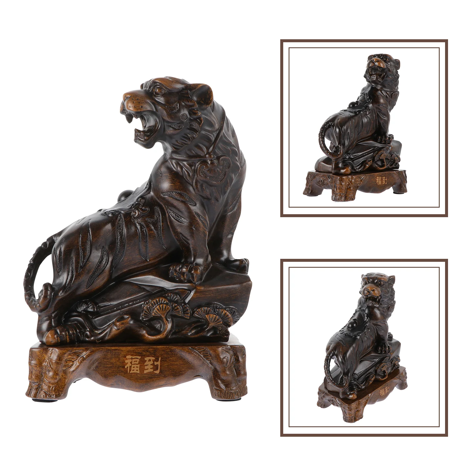 

Home Desktop Tiger Statue Resin Tiger Sculpture Exquisite Small Tiger Figurine
