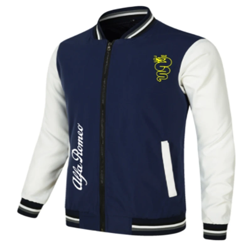 

2023 New Spring Autumn Men's Casual Sports Loose FORD Logo Zipper Baseball Jacket Man Thin Biker Coat Z
