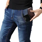 Mens Regular Fit Jeans Clothing Plus Male Autumn Elastic Stretch Denim Straight Leg Classic Cowboy Pants Big Size 40 42 44 46 48