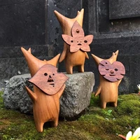 new forest wizard wooden korogu the legend of zel da breath of the wild garden leaf elves crafts wooden grain resin ornaments
