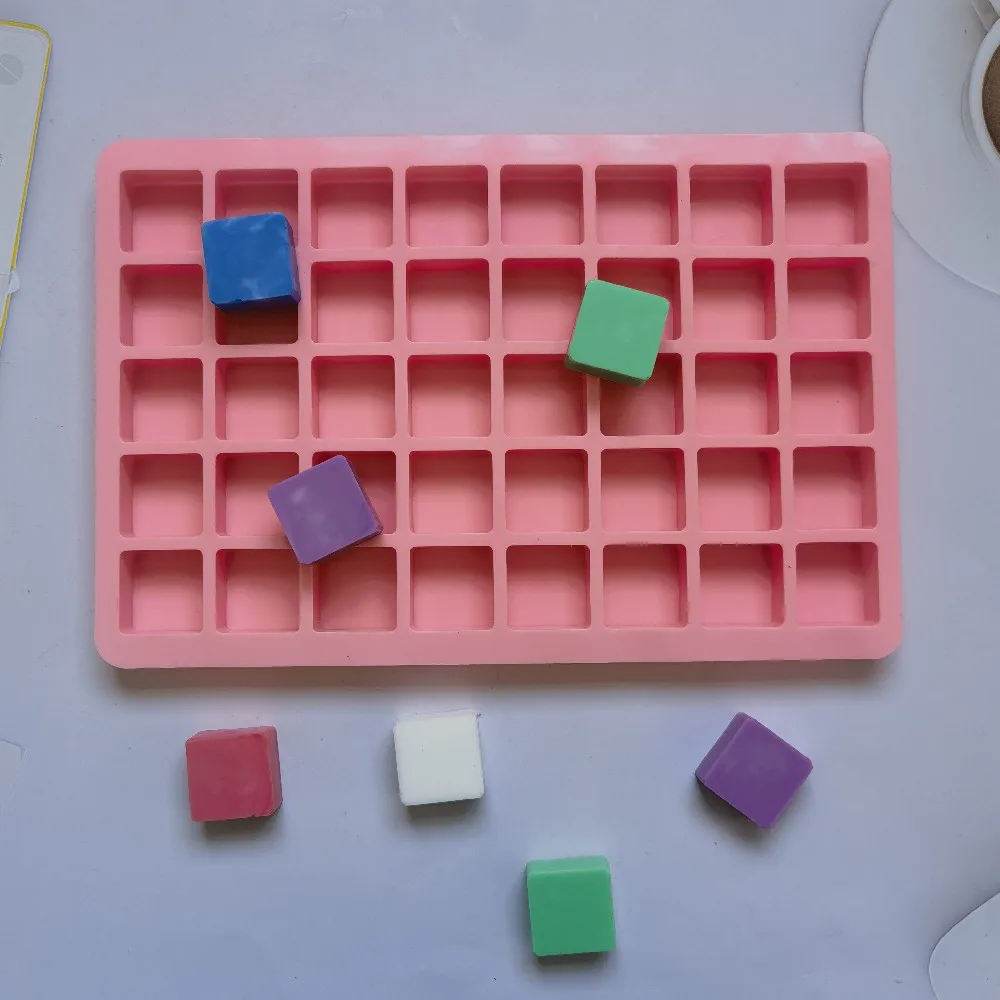 

40 Cavity Square Silicone Molds Jelly Candy Chocolate Truffles Mold Ice Cube Tray Grid Fondant Mould Cake Decorating Tools