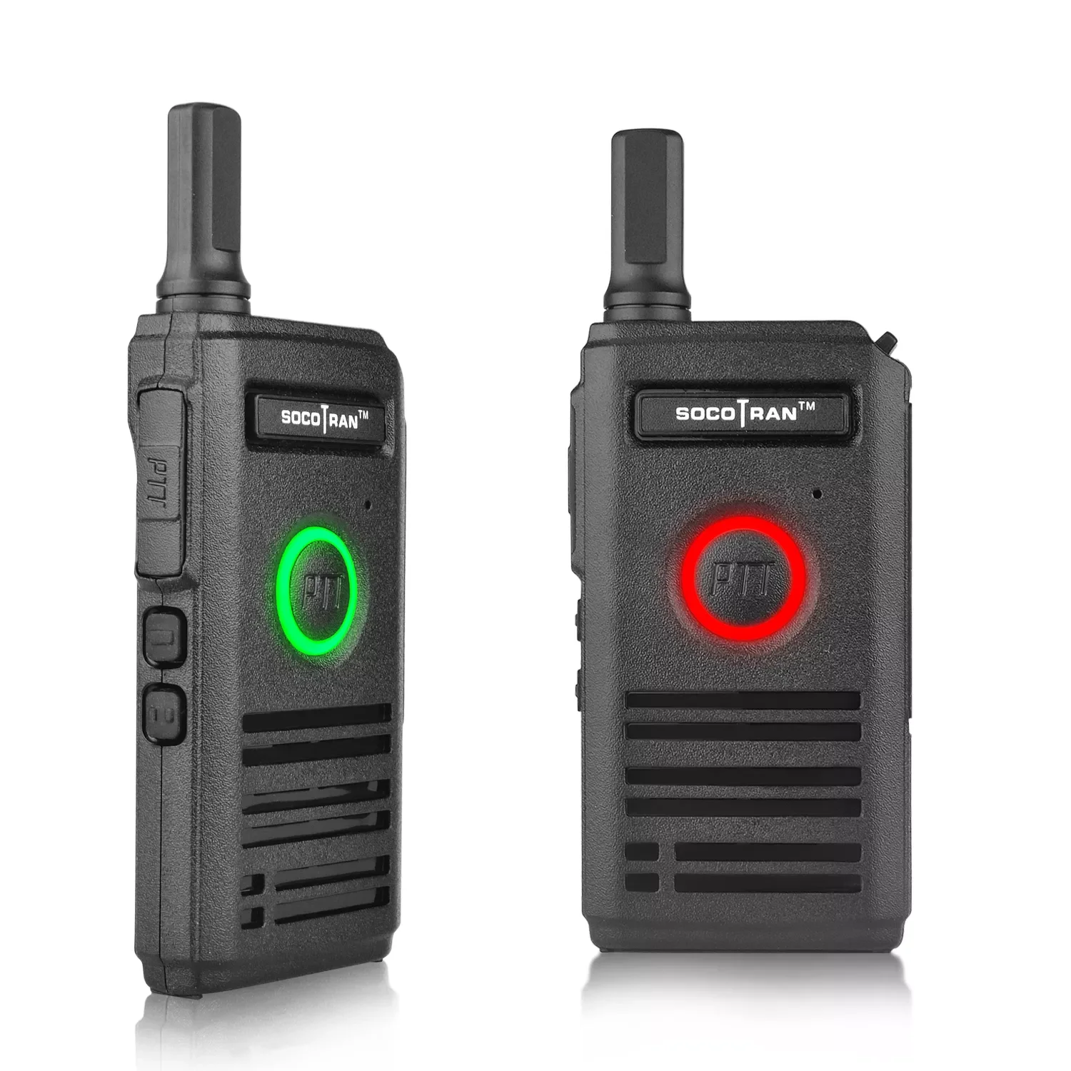Slim Walkie Talkie UHF Rechargeable Mini Smart Two-Way Radios Fashion Portable 2 Way Radio with Dual PTT & Breathing Light enlarge