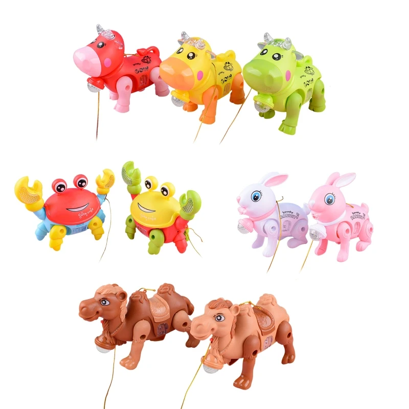 

Electric Animal Car Toy Dancing Animal with Leash Rope Walking Toy Luminous Music Toy Toddler Favor Gift Crawling Toy