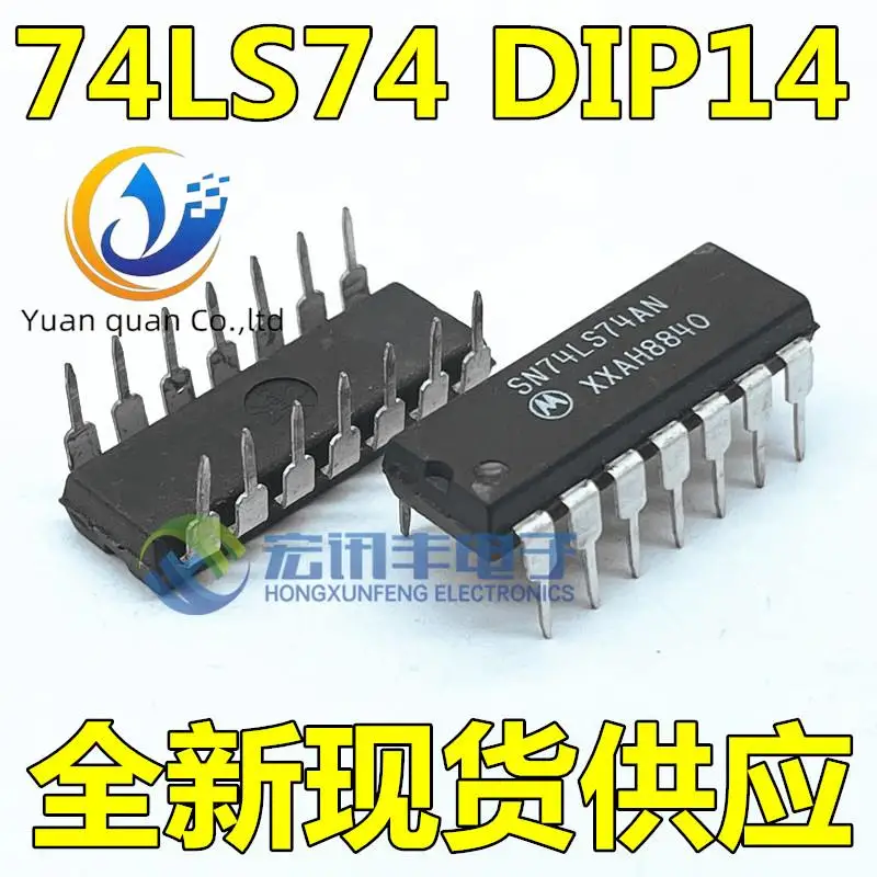 

Оригинальный Новый логический чип SN74LS74AN HD74LS74AP 74LS74 DIP14, 30 шт.