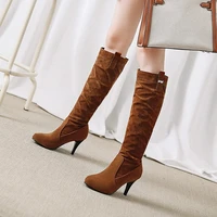 big size 43 high heeled boots woman winter boots women shoes knee high boots ankle boots for women gothic shoes black boots new