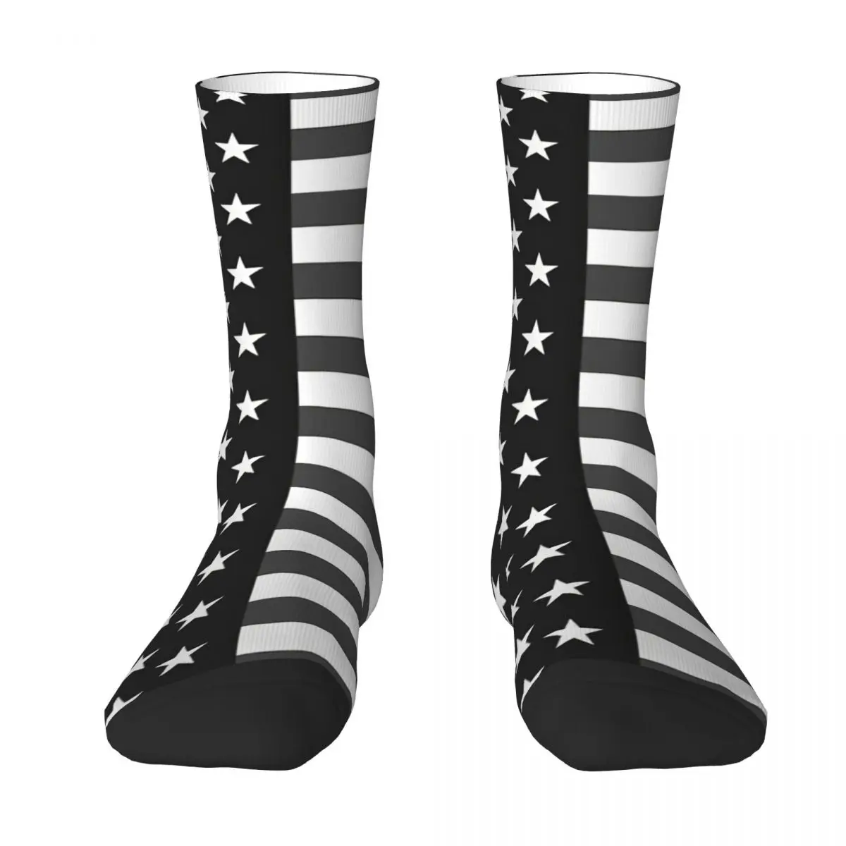 Monochrome USA Flag Adult Socks,Unisex socks,men Socks women Socks