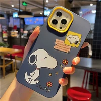 snoopy cute cartoon phone cases for iphone 13 12 11 pro max xr xs max x 78plus 2022 fashion anti drop couple silica gel cover