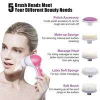 portable multifunction face facial cleansing brush spa skin massage electric rotating cleaning brush