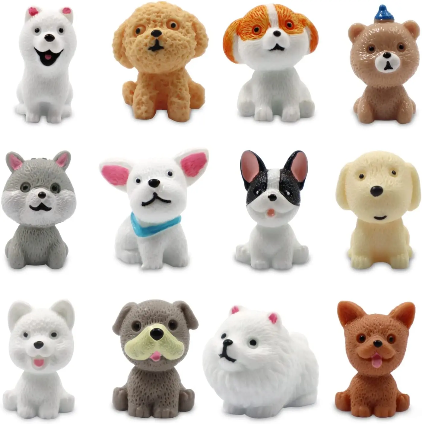 

12PCS Dogs Miniature Figurines Miniature Terrarium Crafts Realistic Animals For Fairy Garden Accessories
