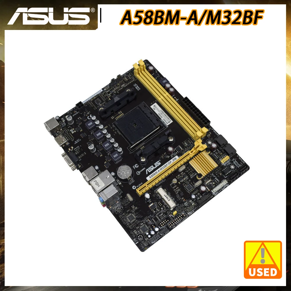 

ASUS A58BM-A/M32BF Motherboard DDR3 Motherboard FM2 AMD A55 A55M VGA USB2.0 SATA2 Socket FM2 PCI-E X16 Slot
